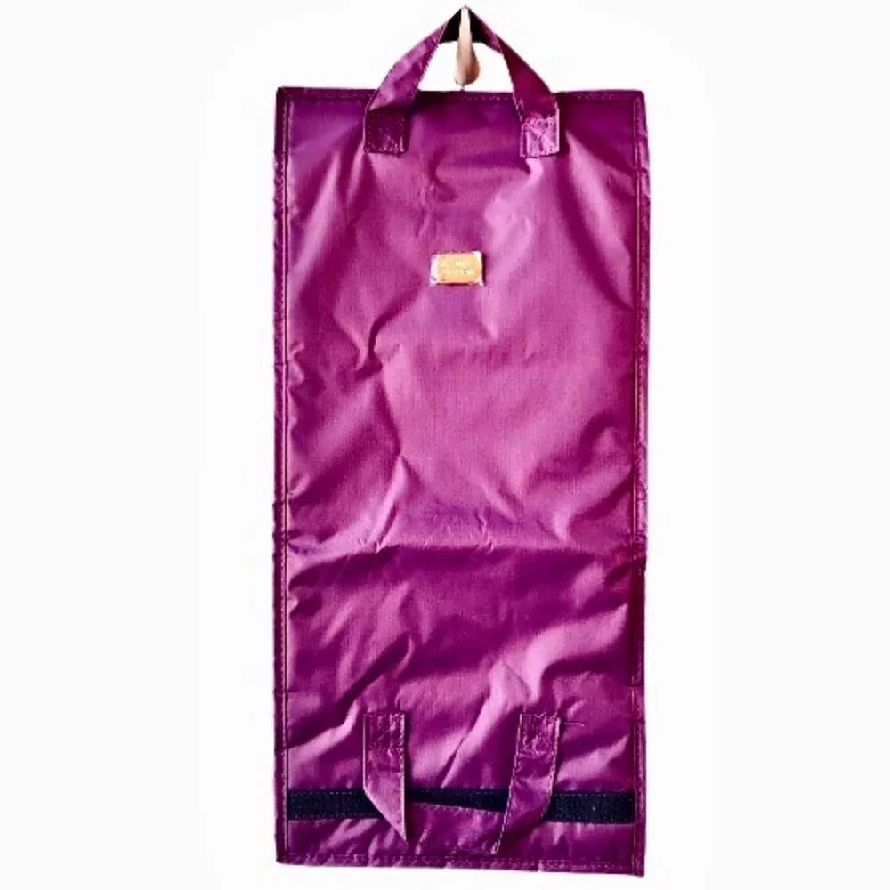 JM New York Travel Toiletries Makeup Jewelry Bag Hang Handle Folds REMOVABLE New